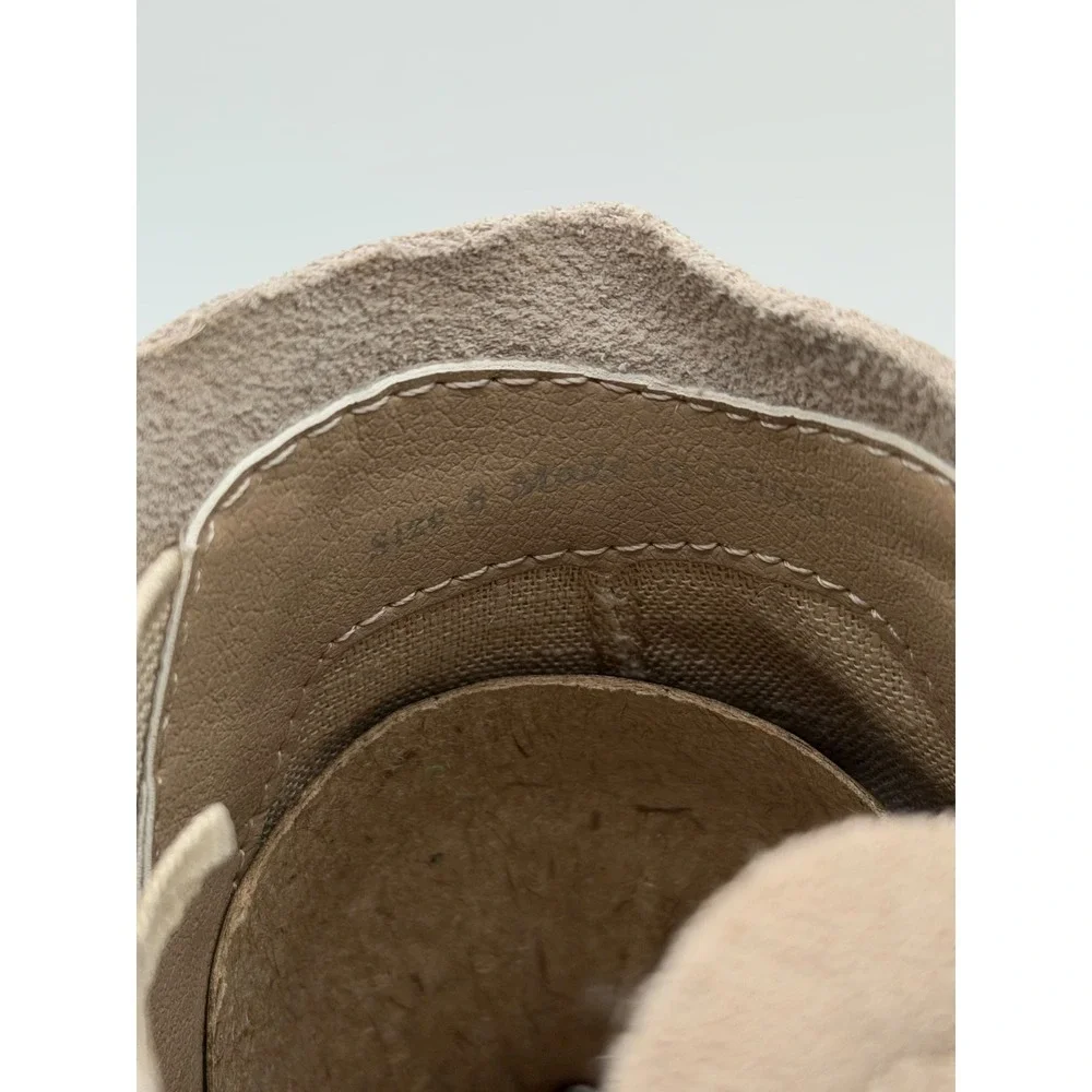 Dolce Vita Women Taupe Suede Lug Sole Chunky‎ Block Heel Ankle Booties Size 8